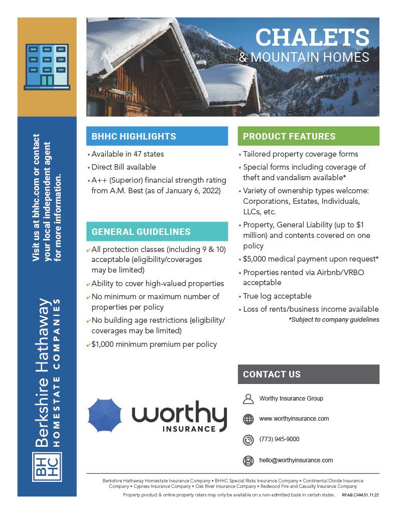 Chalet & Mountain Home Coverage - Berkshire Hathaway Homestate ...